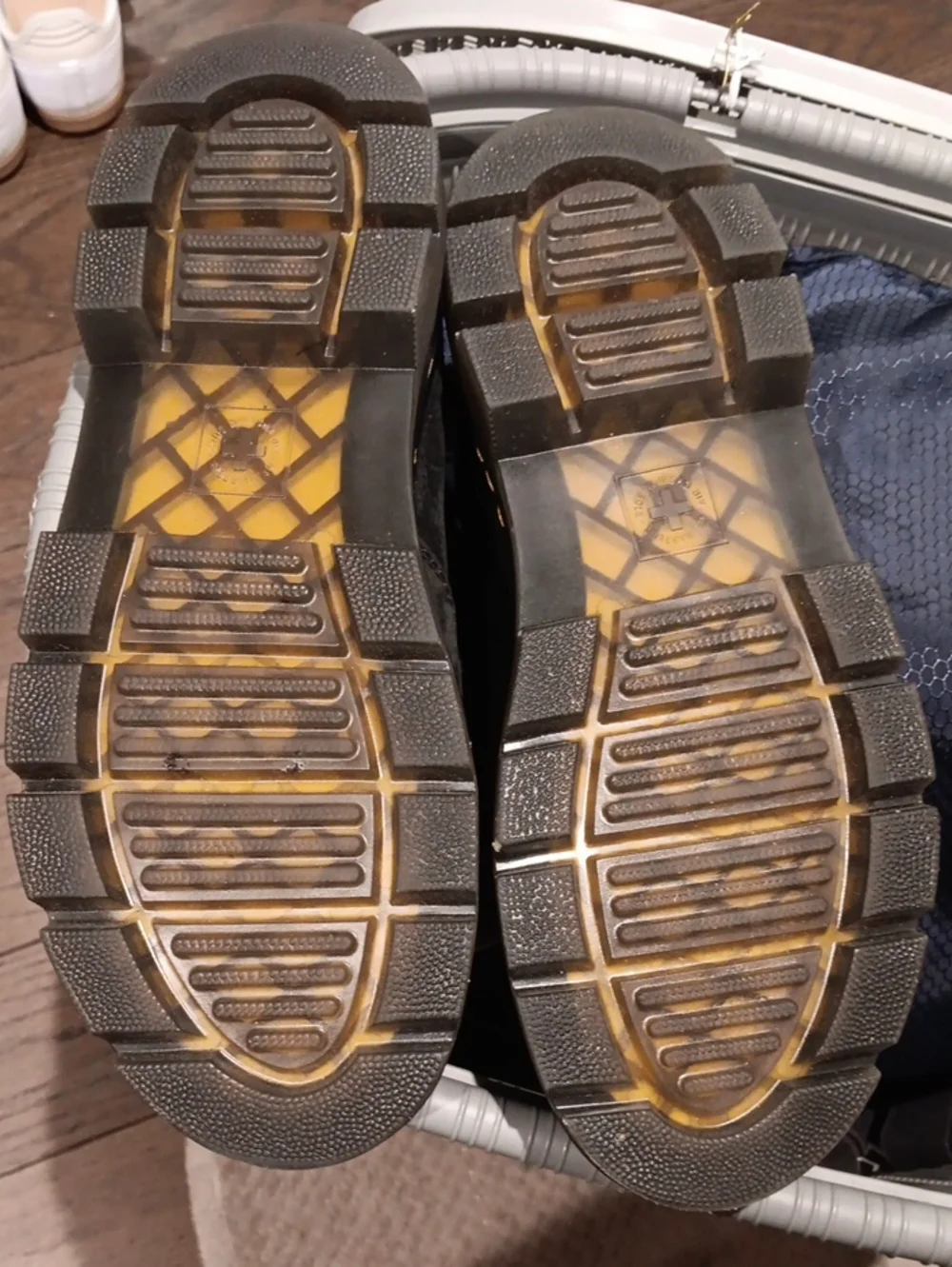 Men's Black Boots with Yellow-Accent Outsoles - Rugged Grip